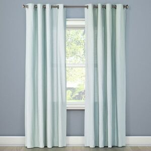 Threshold - 1pc 54"x84" Light Filtering Solid Window Curtain P Aqua